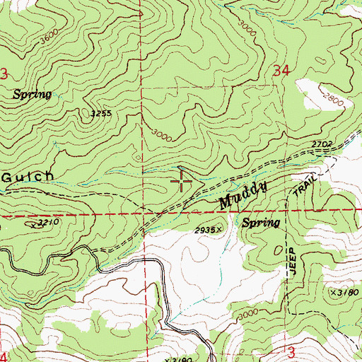 Topographic Map of Peg Gulch, OR