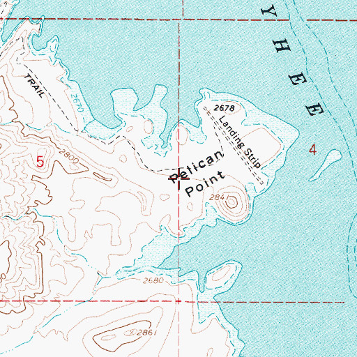 Topographic Map of Pelican Point, OR