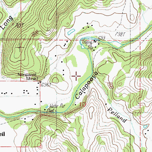 Topographic Map of Pelland Creek, OR