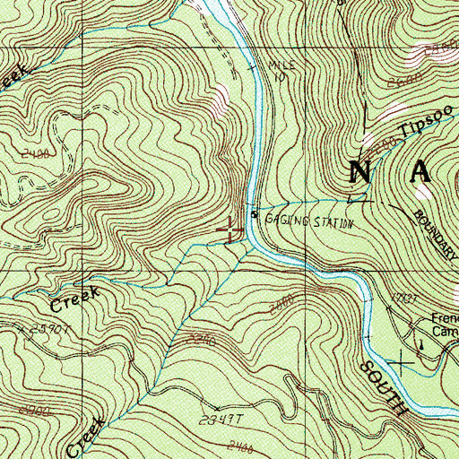 Topographic Map of Penny Creek, OR