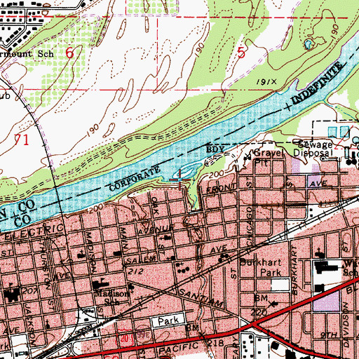 Topographic Map of Periwinkle Creek, OR