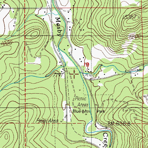 Topographic Map of Perkins Creek, OR