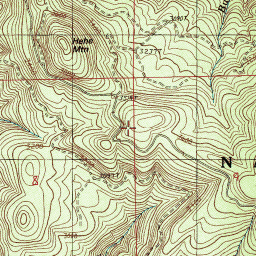 Topographic Map of Pernot Trail (historical), OR