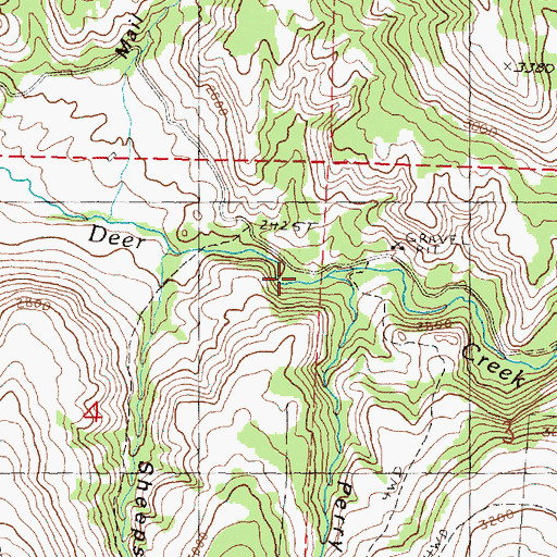 Topographic Map of Perry Wilson Canyon, OR