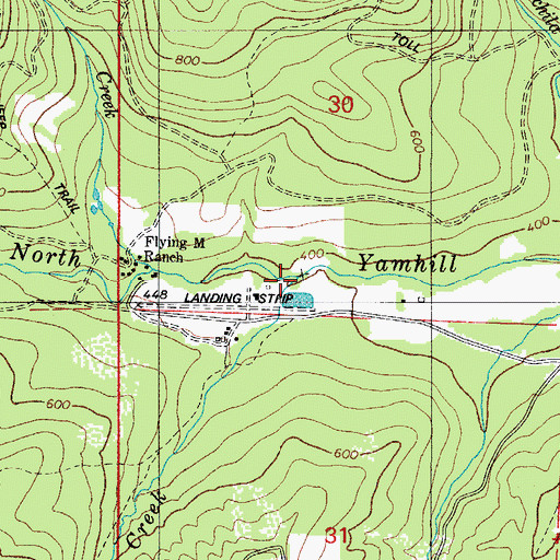 Topographic Map of Petch Creek, OR