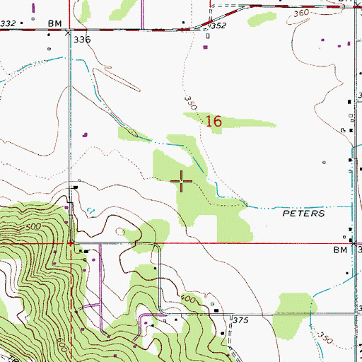 Topographic Map of Peters Ditch, OR