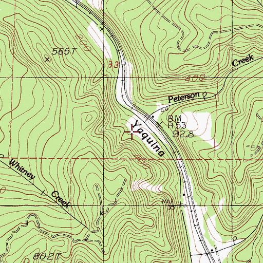Topographic Map of Peterson Creek, OR