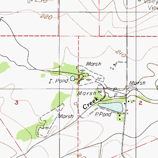 Topographic Map of Peterson Creek, OR