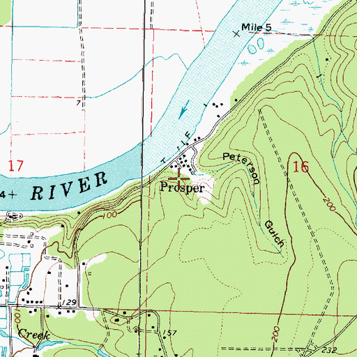 Topographic Map of Peterson Gulch, OR