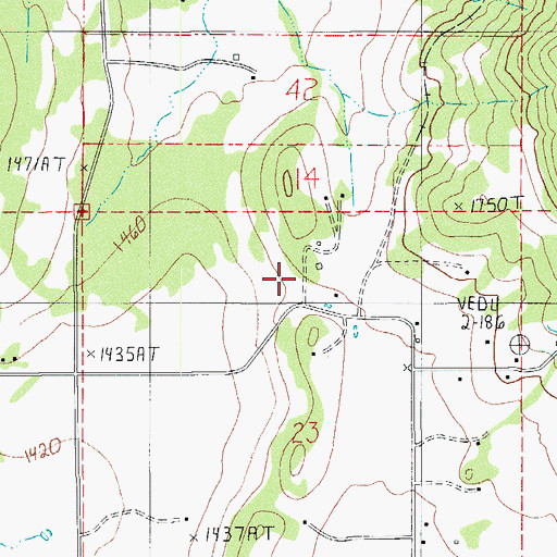 Topographic Map of Pettegrew Lateral, OR