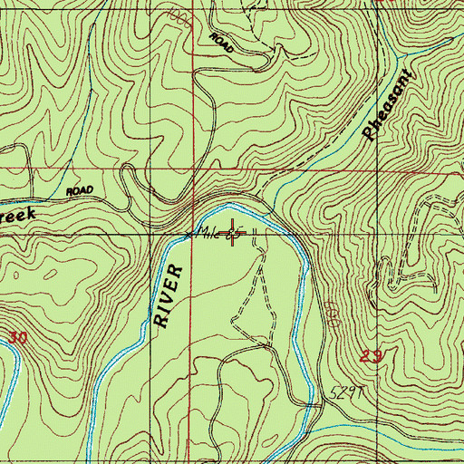 Topographic Map of Pheasant Creek, OR