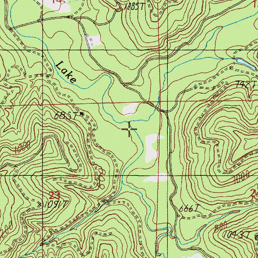 Topographic Map of Pheasant Creek, OR
