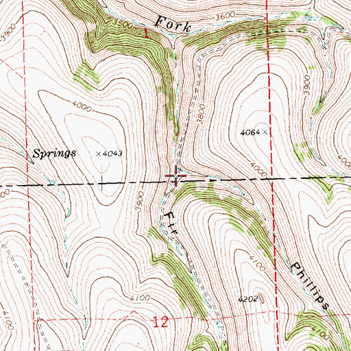 Topographic Map of Phillips Canyon, OR