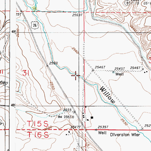 Topographic Map of Phipps Creek, OR