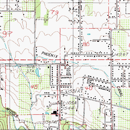 Topographic Map of Phoenix Canal, OR