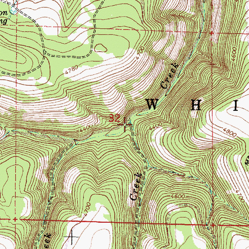 Topographic Map of Pickle Creek, OR