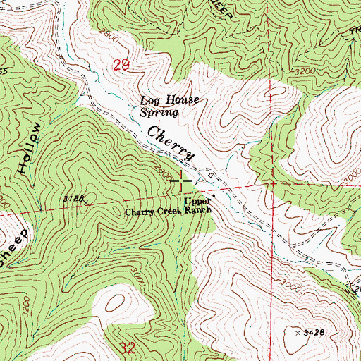 Topographic Map of Pine Creek, OR
