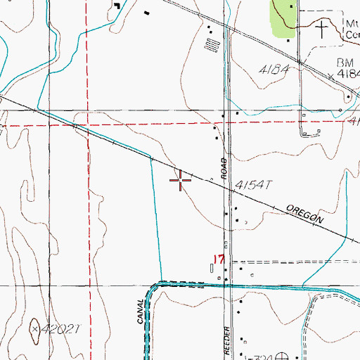 Topographic Map of Pine Grove, OR