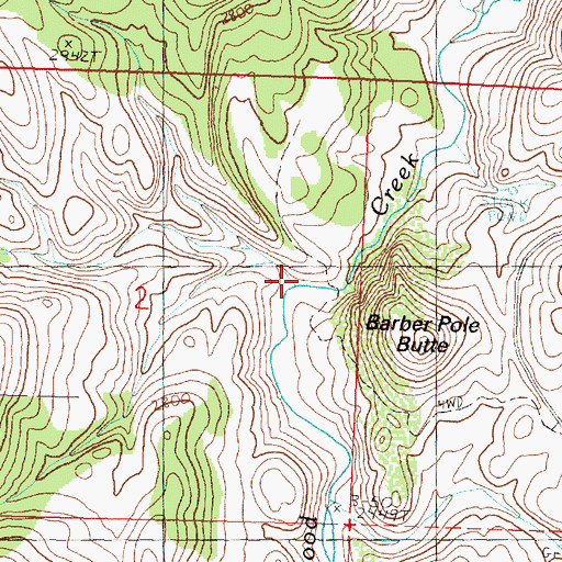 Topographic Map of Pine Hollow, OR