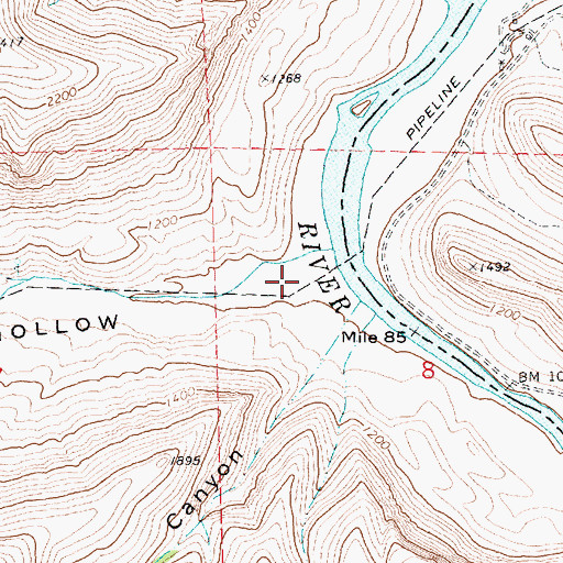 Topographic Map of Pine Hollow, OR