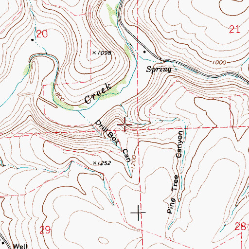 Topographic Map of Pine Tree Canyon, OR