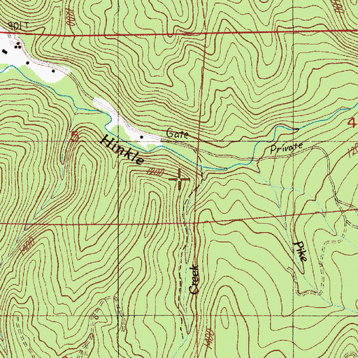 Topographic Map of Pine Tree Creek, OR
