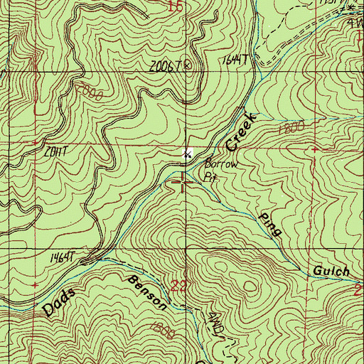 Topographic Map of Ping Gulch, OR
