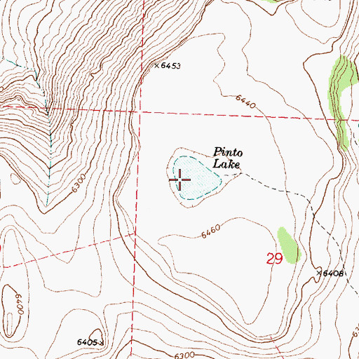 Topographic Map of Pinto Lake, OR