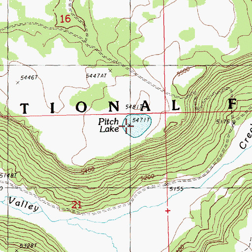 Topographic Map of Pitch Lake, OR