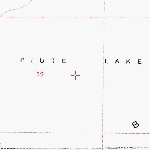 Topographic Map of Piute Lake Bed, OR