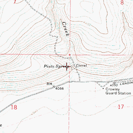 Topographic Map of Piute Spring, OR