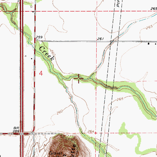 Topographic Map of Plainview Creek, OR