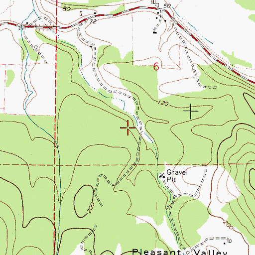 Topographic Map of Pleasant Valley, OR