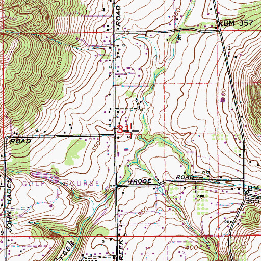 Topographic Map of Pleasant Valley, OR