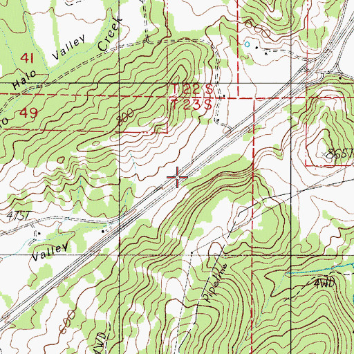 Topographic Map of Pleasant Valley, OR