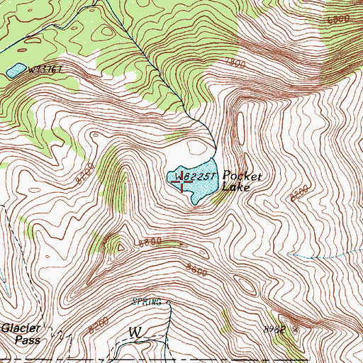 Topographic Map of Pocket Lake, OR