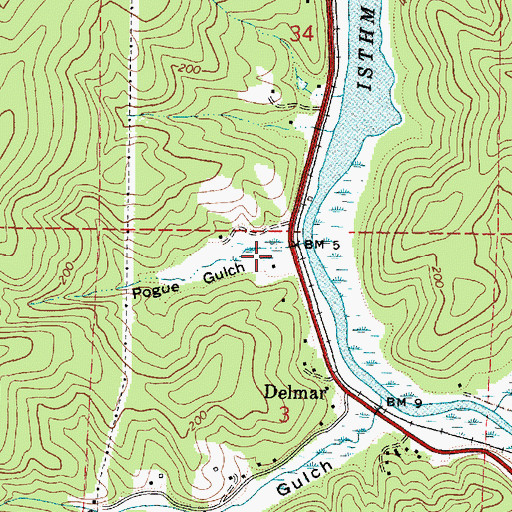 Topographic Map of Pogue Gulch, OR