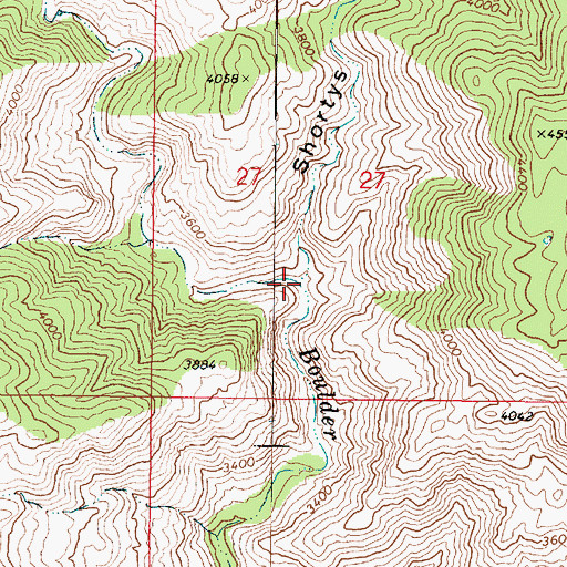 Topographic Map of Shortys Canyon, AZ