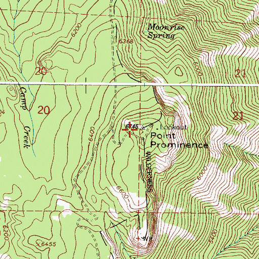 Topographic Map of Point Prominence, OR