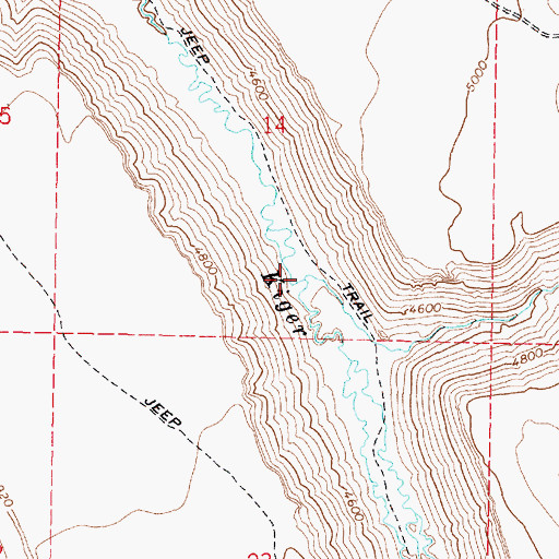 Topographic Map of Poison Creek, OR