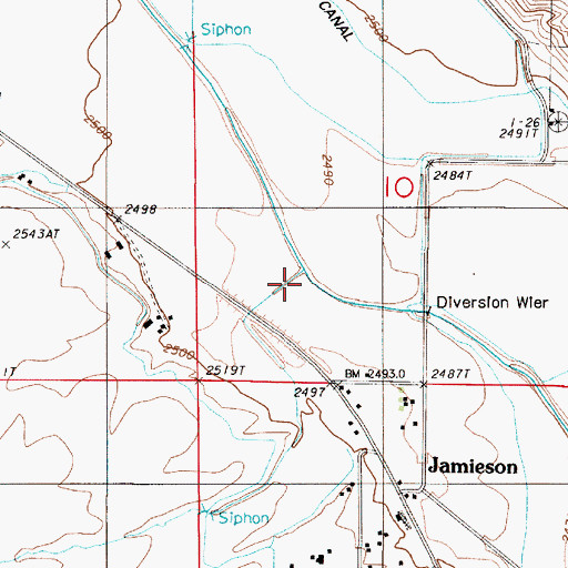 Topographic Map of Poison Creek, OR