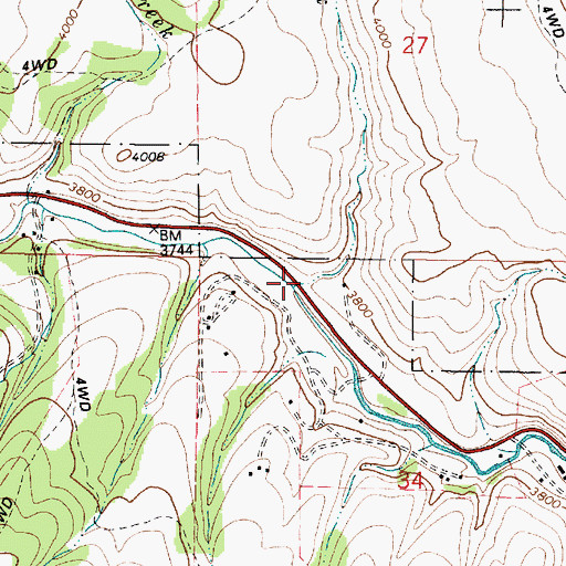 Topographic Map of Poker Creek, OR