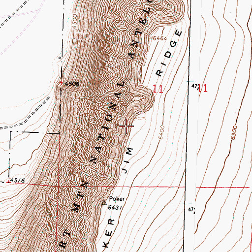 Topographic Map of Poker Jim Ridge, OR