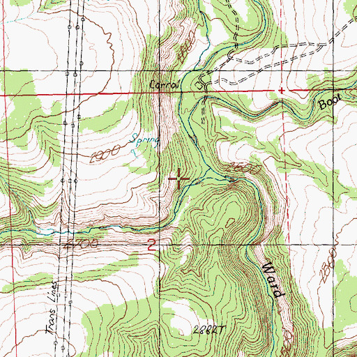 Topographic Map of Pole Creek, OR