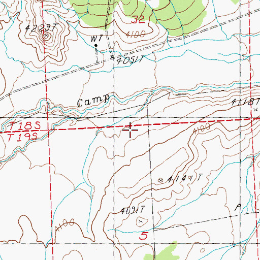 Topographic Map of Pole Creek, OR