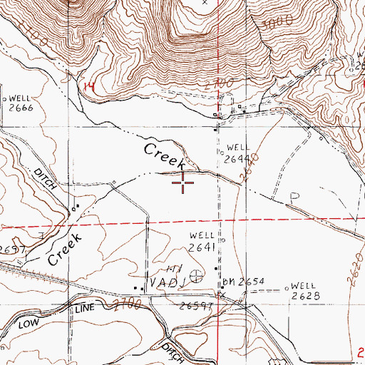 Topographic Map of Pole Creek, OR