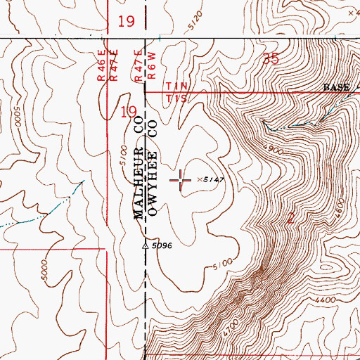 Topographic Map of Pole Creek Top, OR