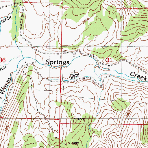Topographic Map of Pole Gulch, OR