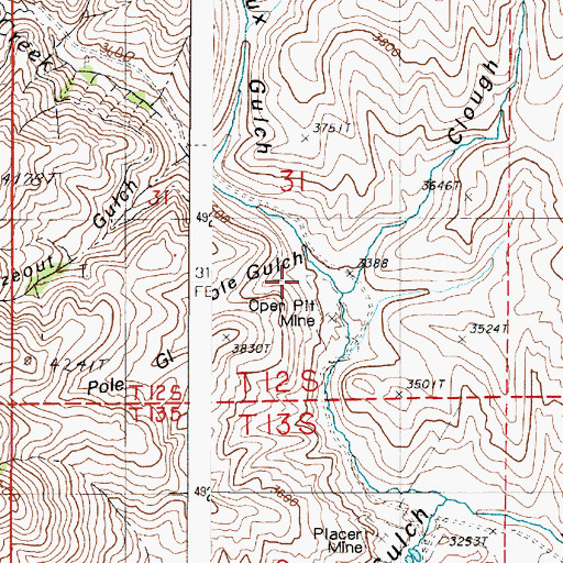 Topographic Map of Pole Gulch, OR