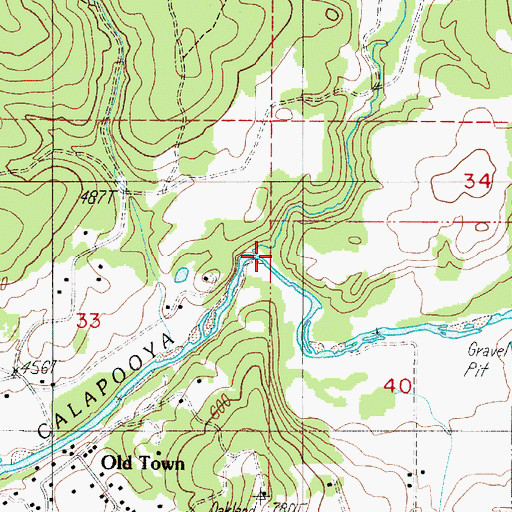 Topographic Map of Pollock Creek, OR